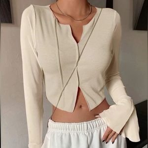 New Long Sleeve Cropped Tee